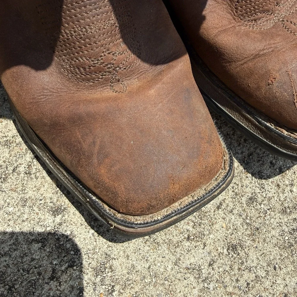 Durango Boots Boys Kids Sz 13 M Brown Western American Flag Patriotic Union USA